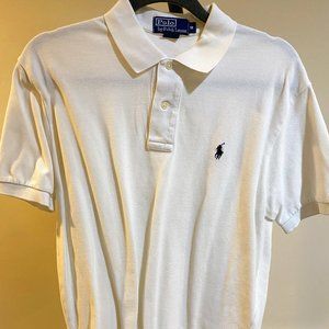 Vintage Ralph Lauren Polo Shirt Classic White (Medium)
